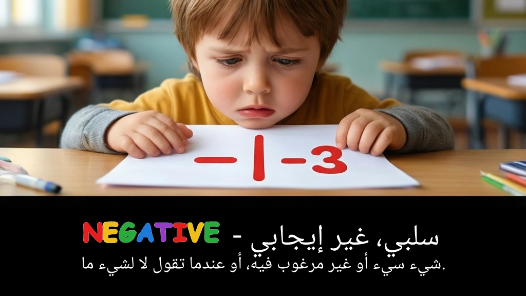 Arabic Illustration for negative